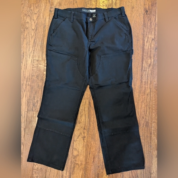 Carhartt Women's Rugged Flex Canvas Double Front Work Pants Size 12 or 14 Short - Picture 5 of 17